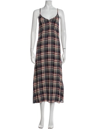 Jenni Kayne Plaid Print Long Dress