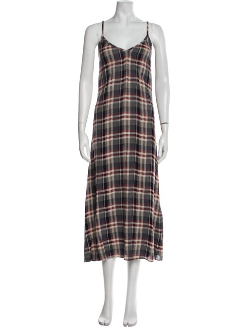 Jenni Kayne Plaid Print Long Dress
