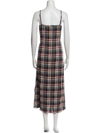 Jenni Kayne Plaid Print Long Dress