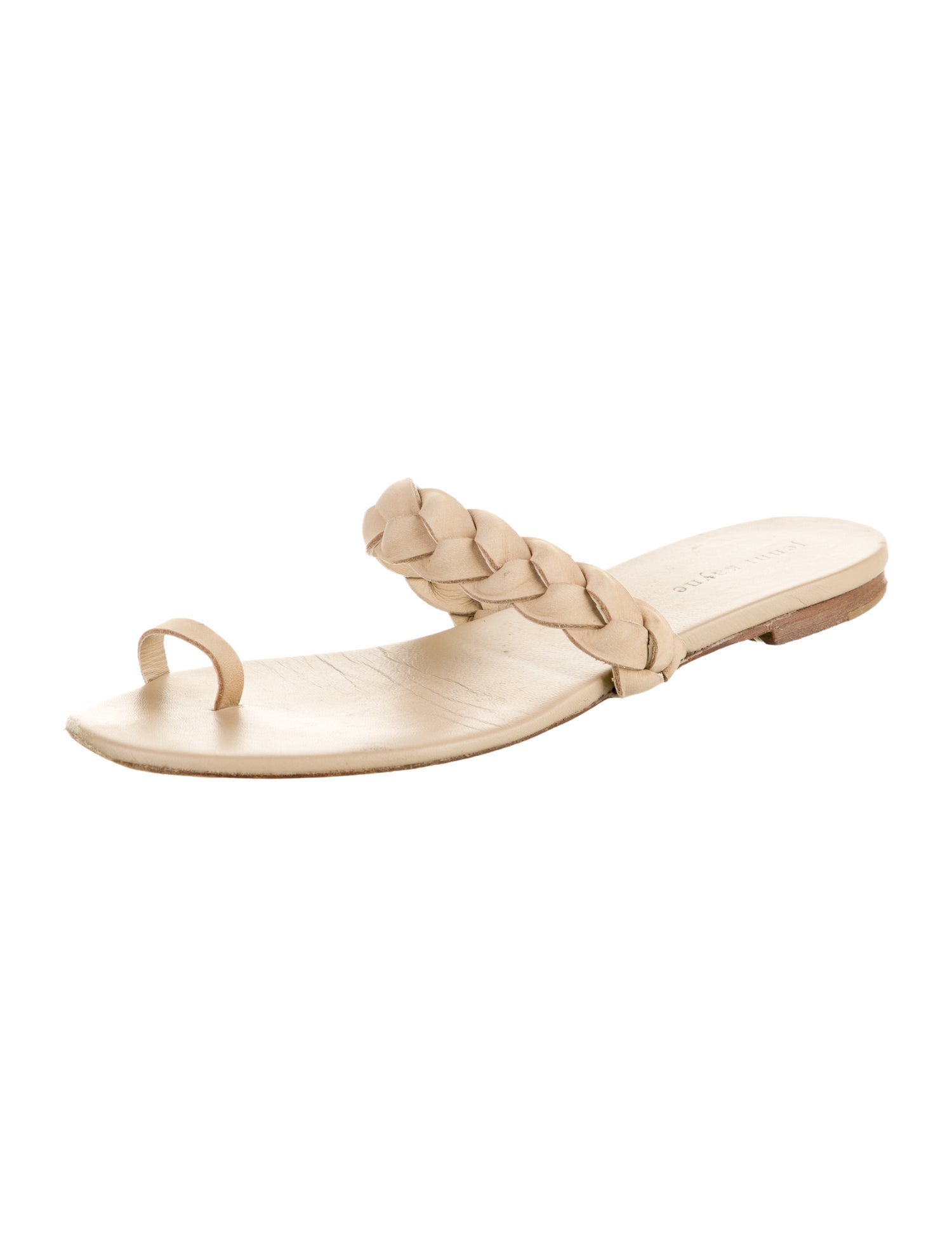 Jenni Kayne Leather Braided Accents Slides