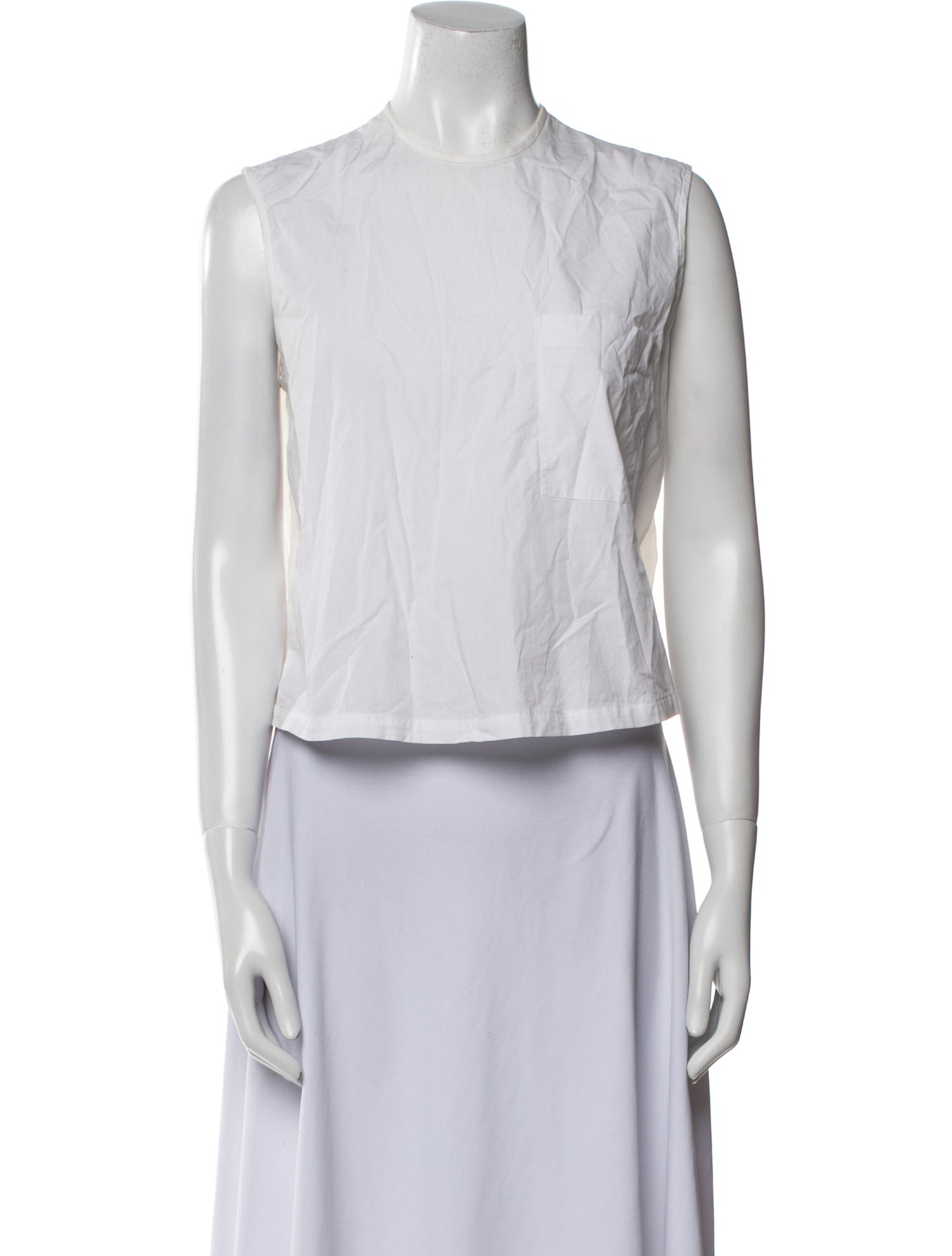 Jenni Kayne Silk Crew Neck Crop Top