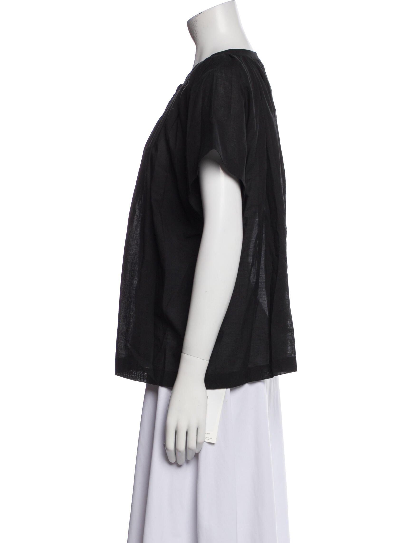 Jenni Kayne Scoop Neck Short Sleeve Button-Up Top