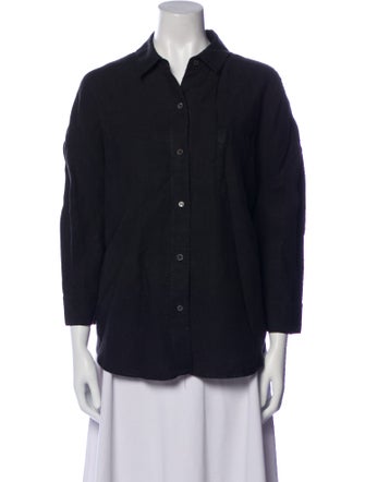 Jenni Kayne Linen Three-Quarter Sleeve Button-Up Top