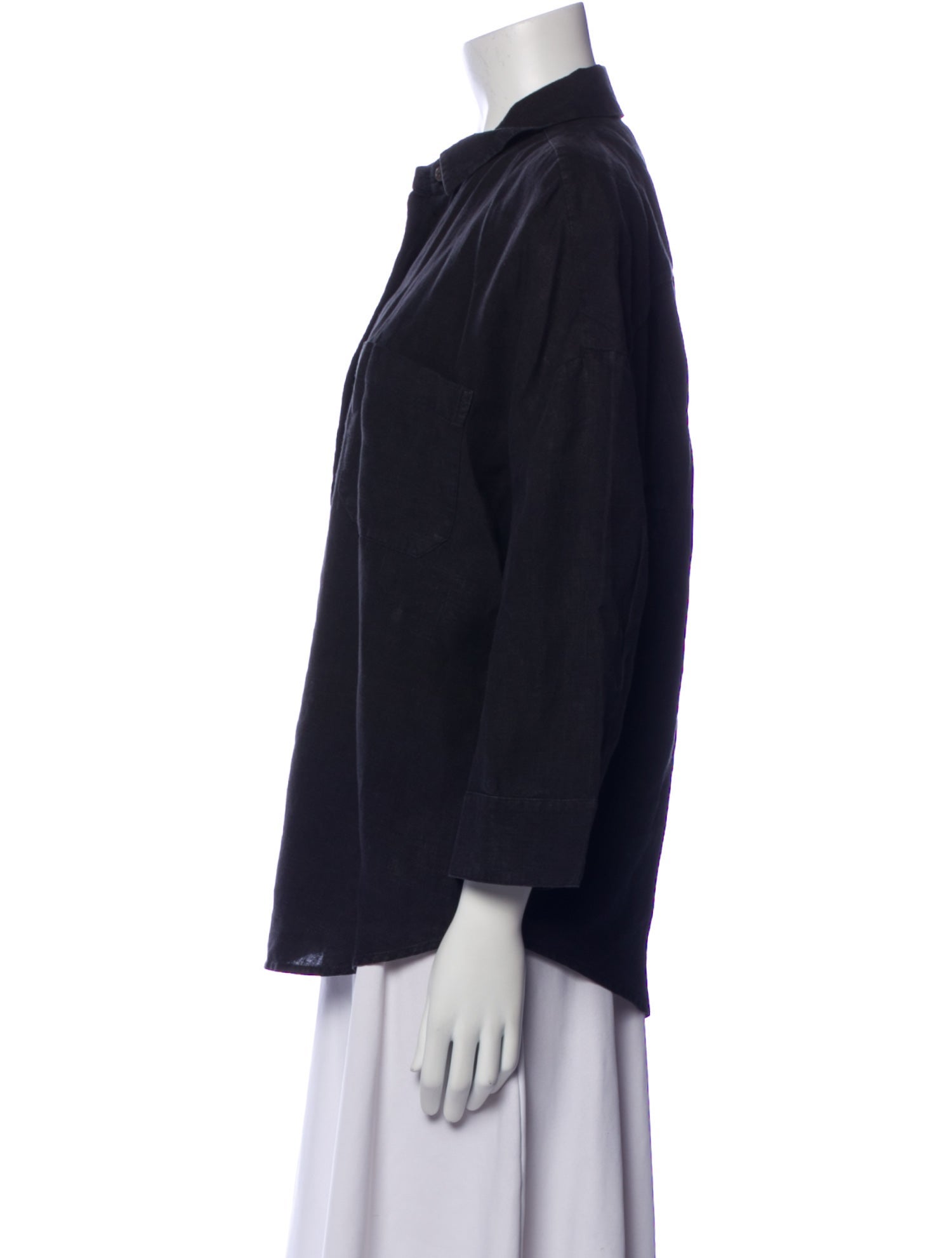 Jenni Kayne Linen Three-Quarter Sleeve Button-Up Top