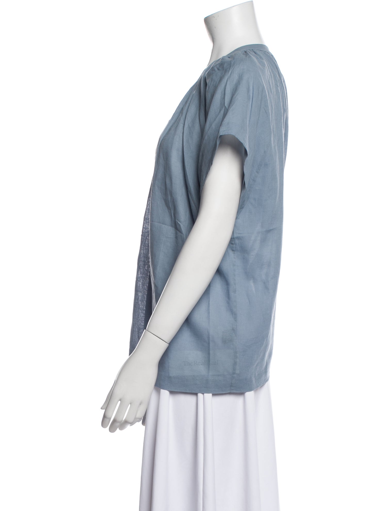 Jenni Kayne Scoop Neck Short Sleeve Button-Up Top