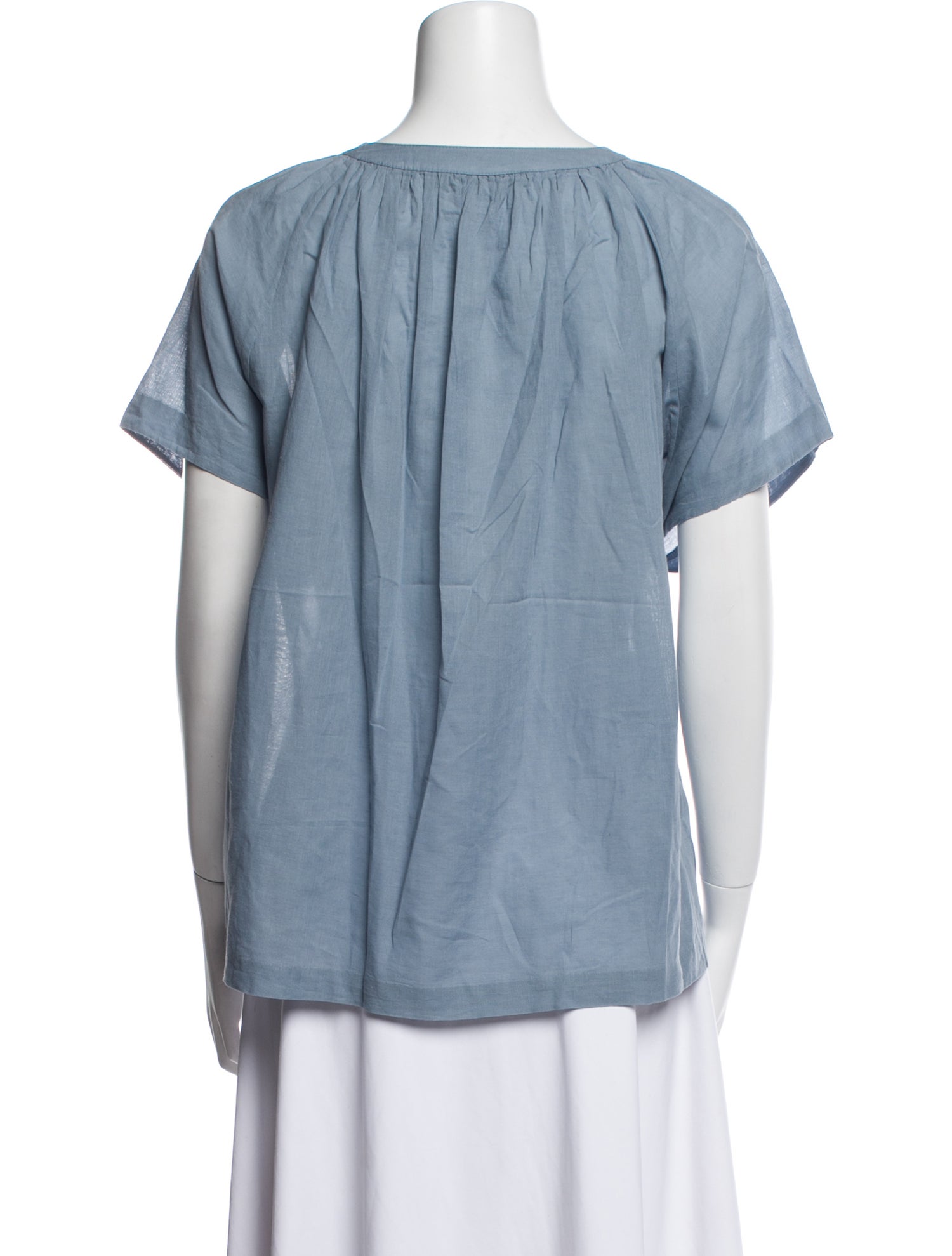 Jenni Kayne Scoop Neck Short Sleeve Button-Up Top