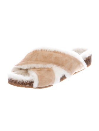 Jenni Kayne Shearling Fur Trim Slides