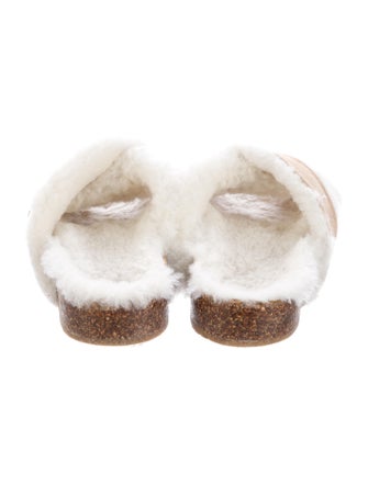 Jenni Kayne Shearling Fur Trim Slides