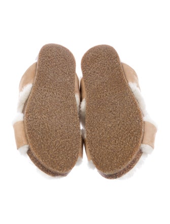 Jenni Kayne Shearling Fur Trim Slides