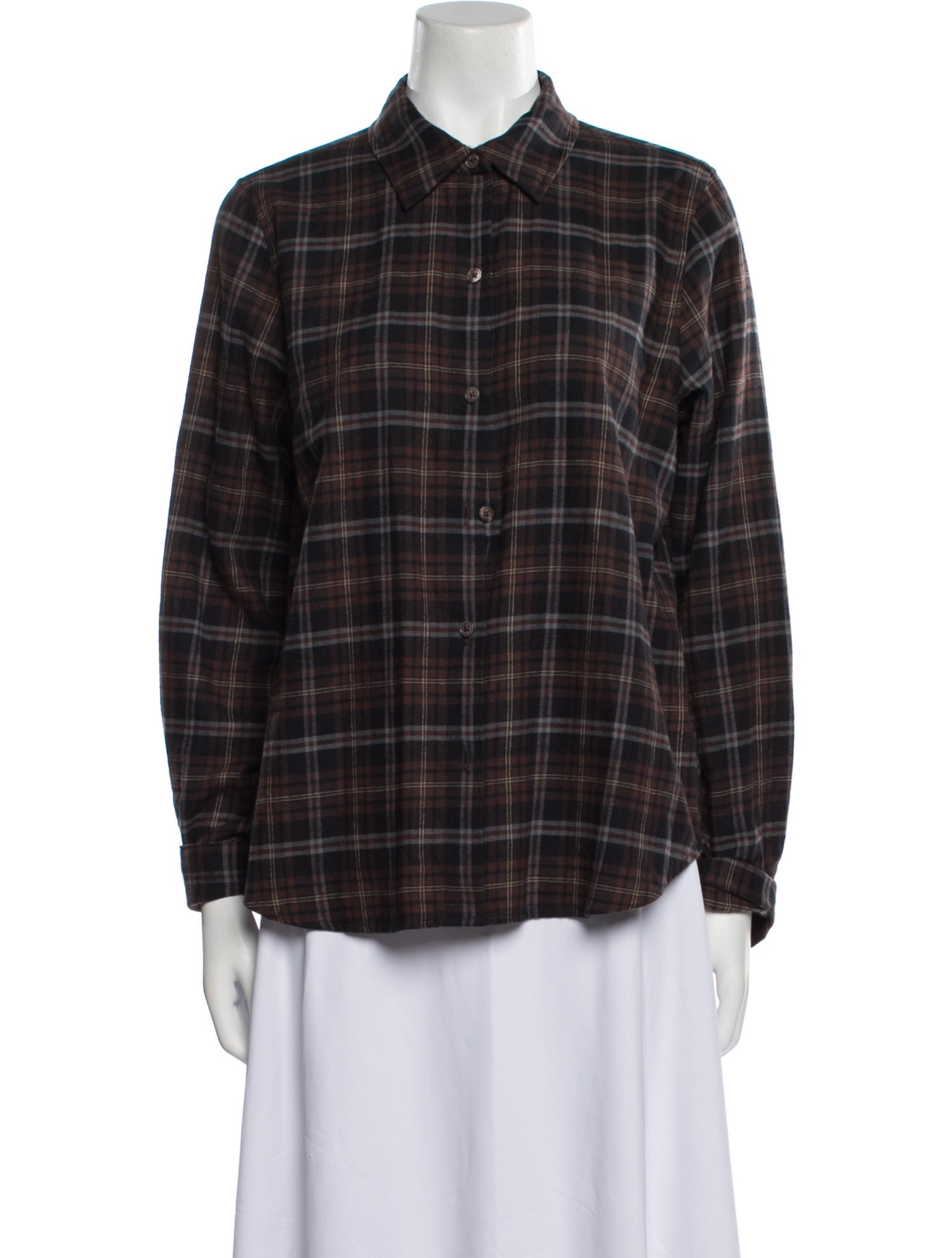 Jenni Kayne Plaid Print Long Sleeve Button-Up Top