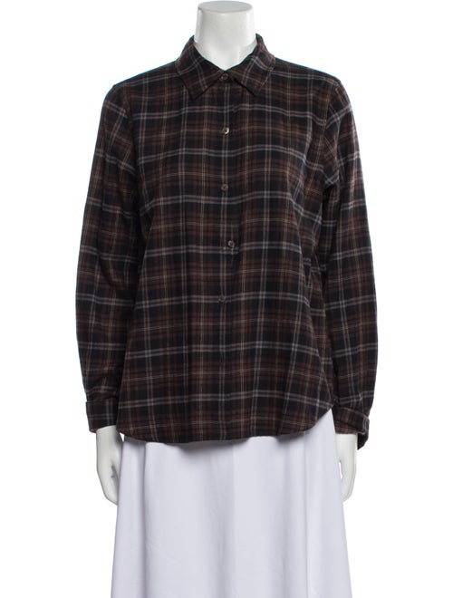 Jenni Kayne Plaid Print Long Sleeve Button-Up Top