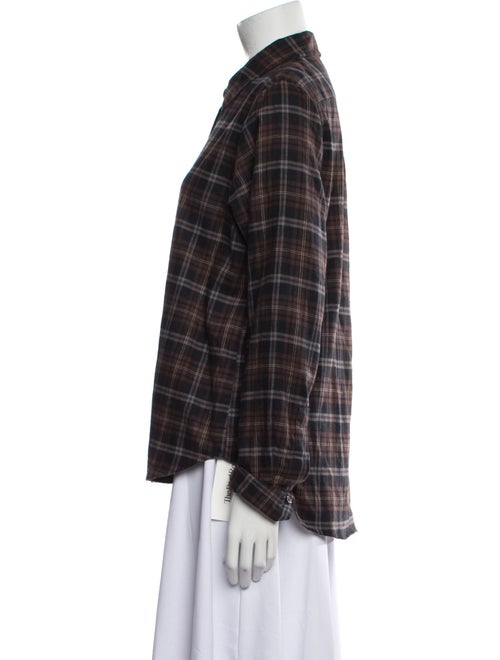 Jenni Kayne Plaid Print Long Sleeve Button-Up Top