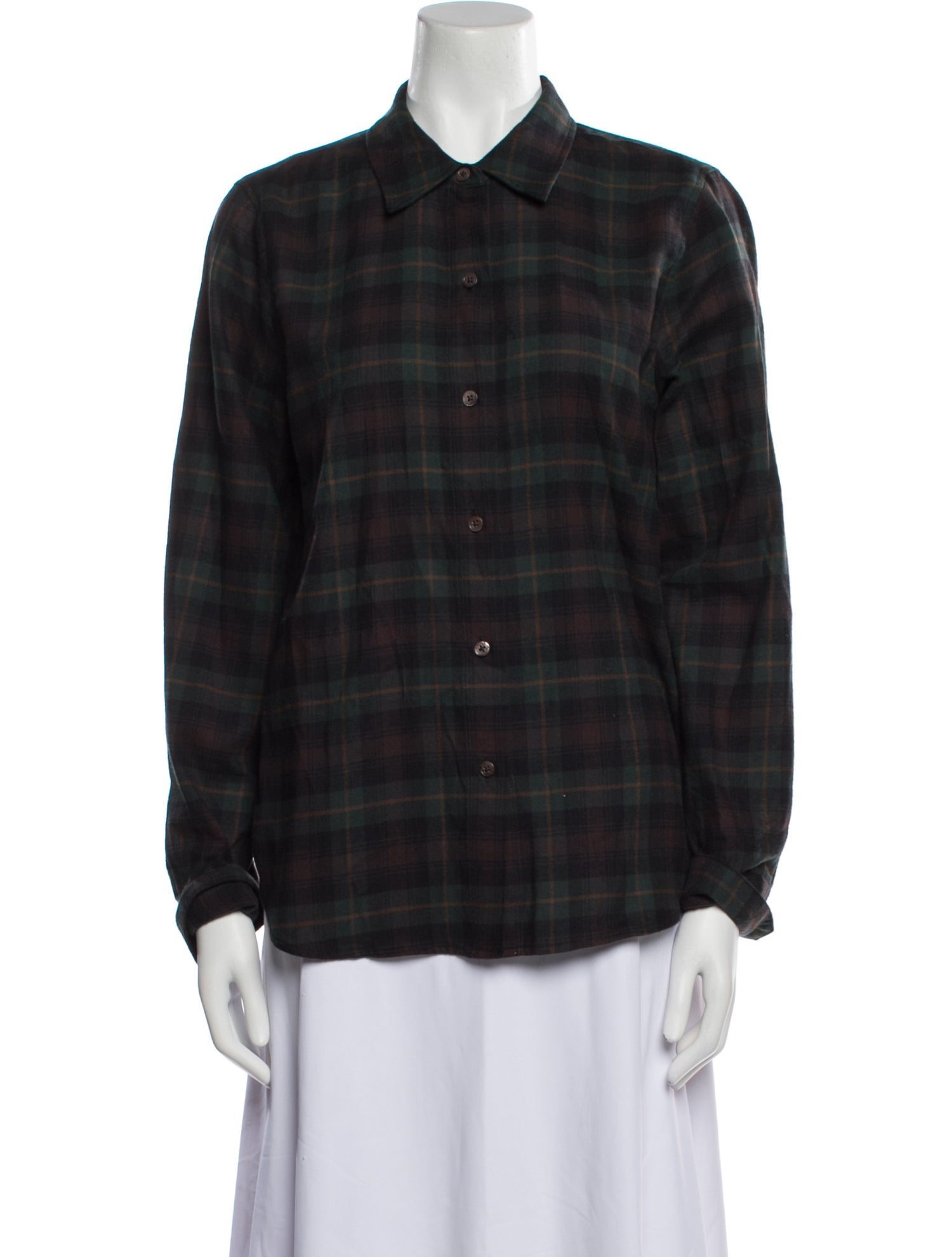 Jenni Kayne Plaid Print Long Sleeve Button-Up Top