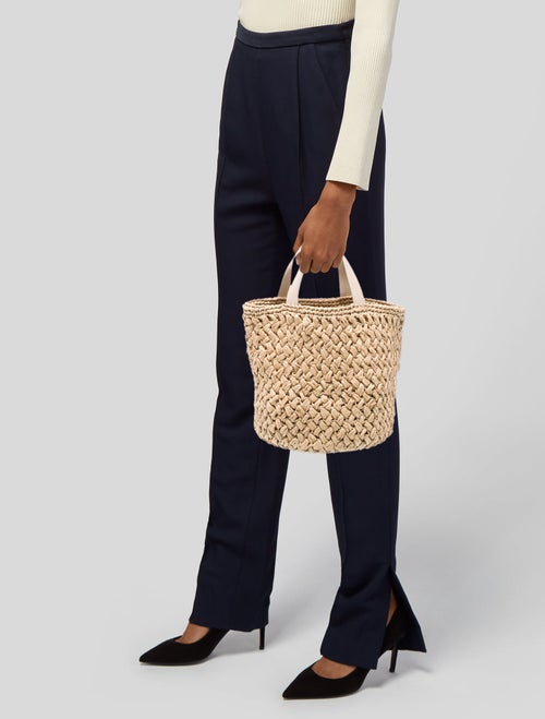 Jenni Kayne Raffia Top Handle Bag