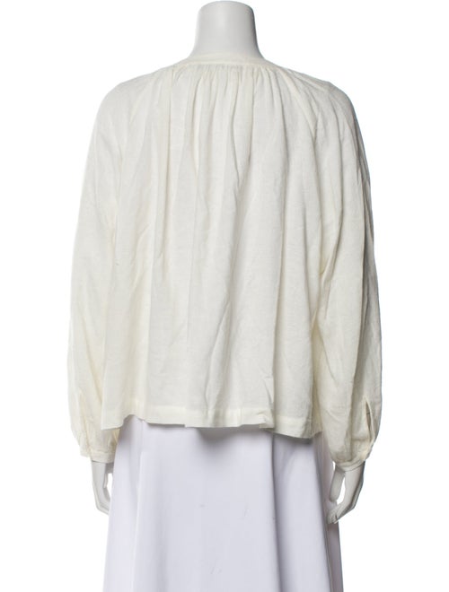 Jenni Kayne Mock Neck Long Sleeve Button-Up Top