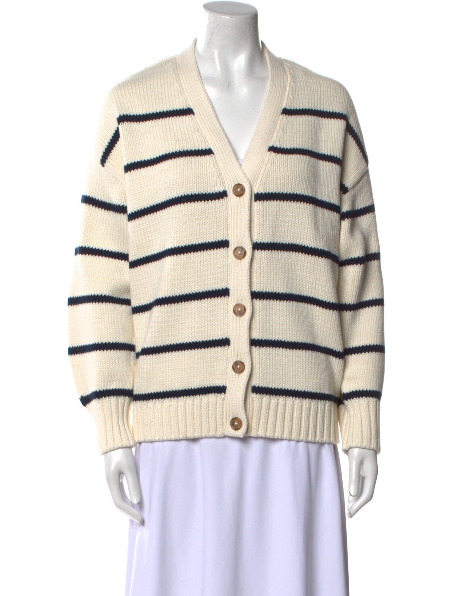Jenni Kayne Striped V-Neck Sweater