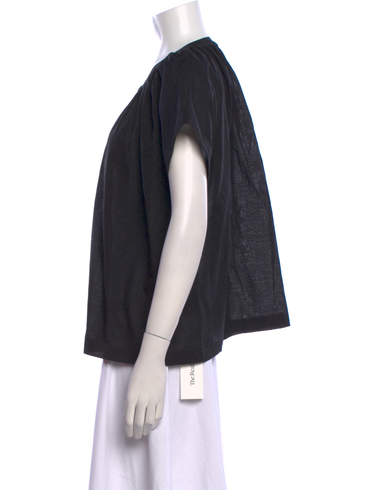 Jenni Kayne Crew Neck Short Sleeve Button-Up Top