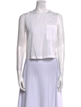 Jenni Kayne Silk Crew Neck Crop Top