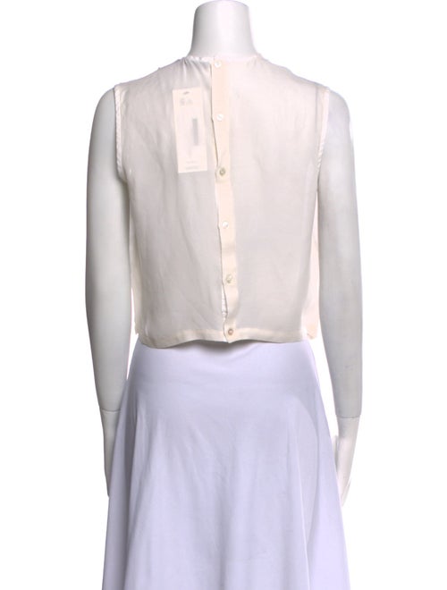 Jenni Kayne Silk Crew Neck Crop Top