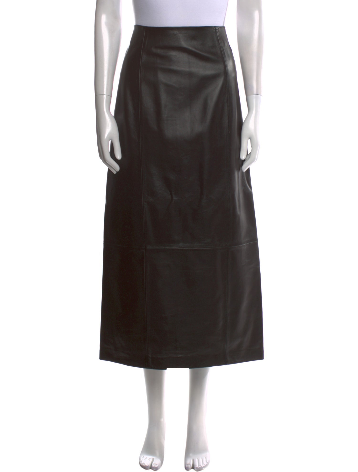 Jenni Kayne Lamb Leather Midi Length Skirt