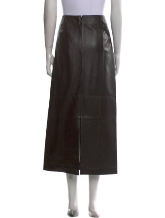 Jenni Kayne Lamb Leather Midi Length Skirt