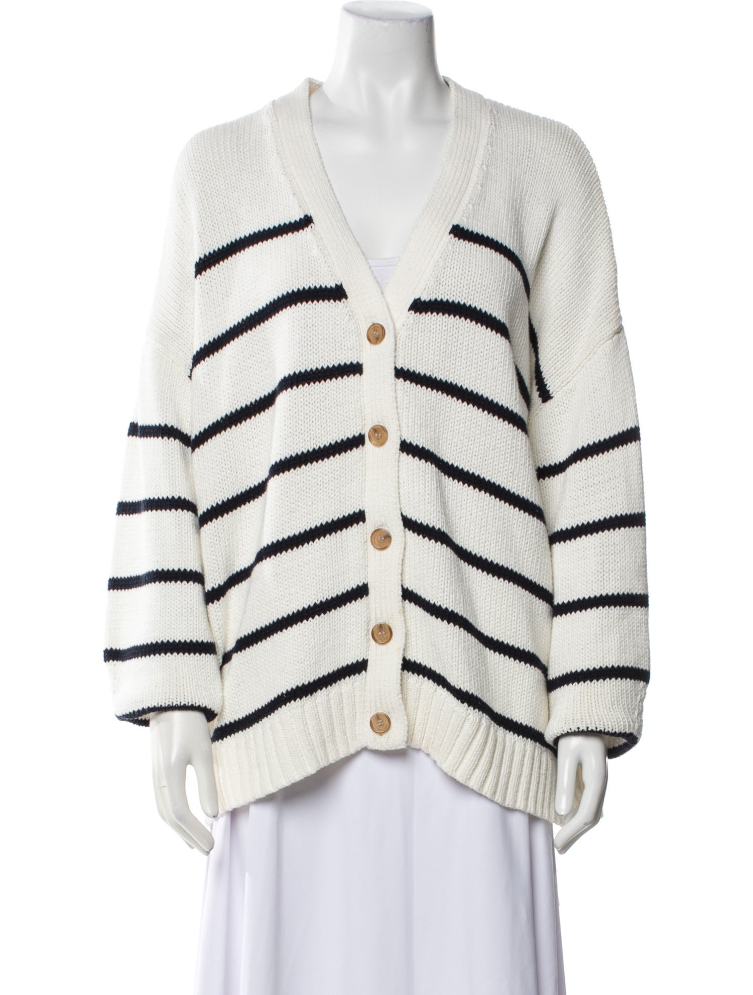 Jenni Kayne Striped V-Neck Sweater