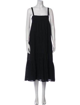 Jenni Kayne Square Neckline Midi Length Dress