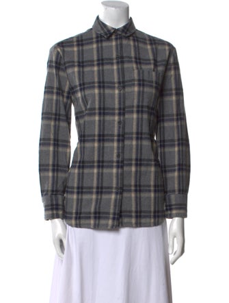 Jenni Kayne Plaid Print Long Sleeve Button-Up Top
