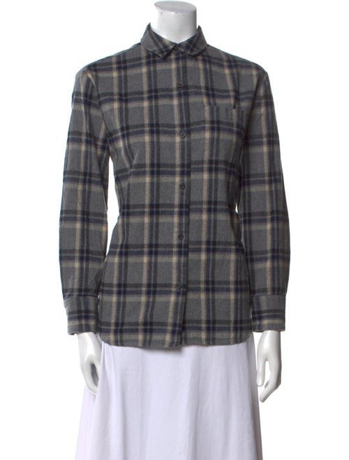 Jenni Kayne Plaid Print Long Sleeve Button-Up Top