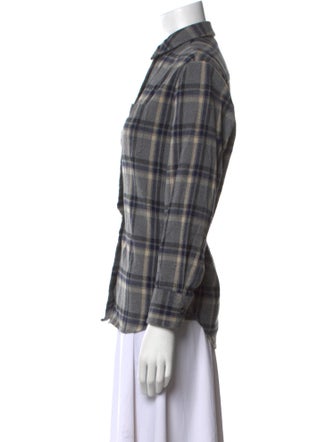 Jenni Kayne Plaid Print Long Sleeve Button-Up Top