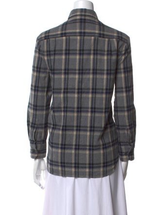 Jenni Kayne Plaid Print Long Sleeve Button-Up Top