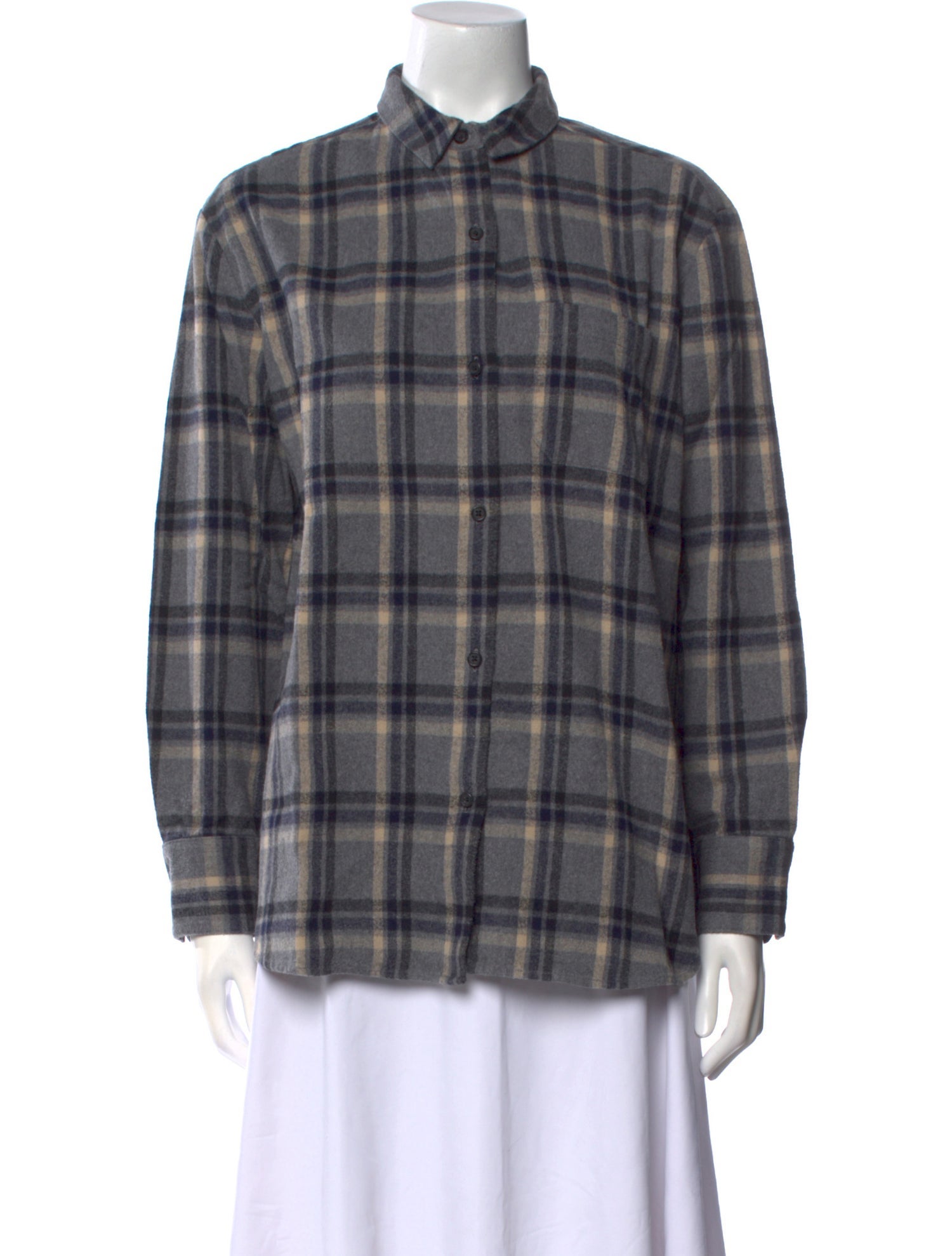 Jenni Kayne Plaid Print Long Sleeve Button-Up Top