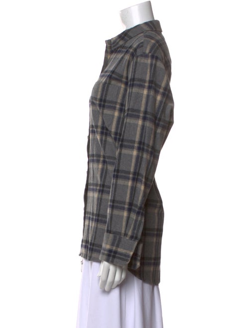 Jenni Kayne Plaid Print Long Sleeve Button-Up Top