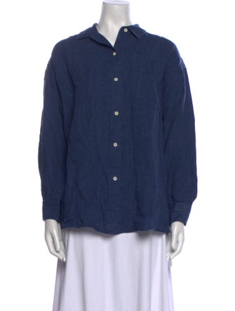 Jenni Kayne Linen Long Sleeve Button-Up Top