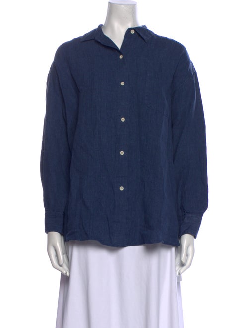 Jenni Kayne Linen Long Sleeve Button-Up Top