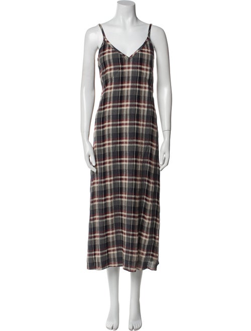Jenni Kayne Plaid Print Long Dress