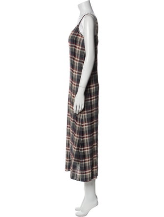 Jenni Kayne Plaid Print Long Dress