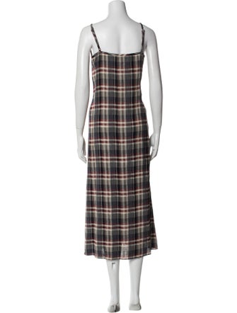 Jenni Kayne Plaid Print Long Dress