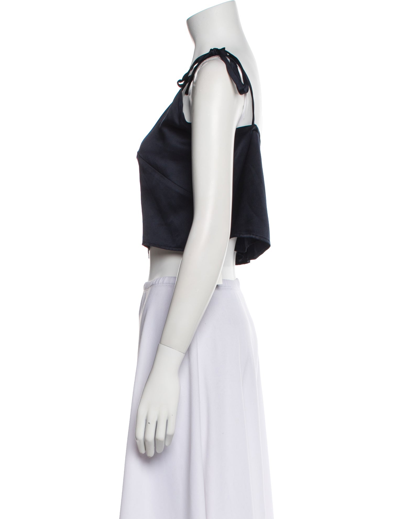 Jenni Kayne Silk V-Neck Crop Top