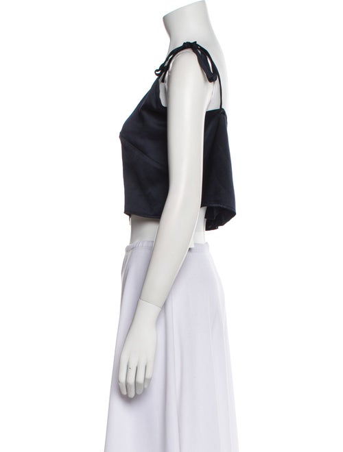 Jenni Kayne Silk V-Neck Crop Top