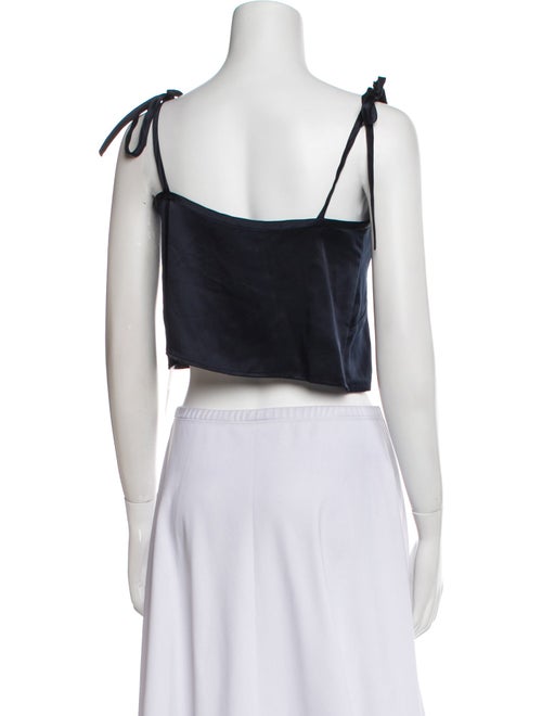 Jenni Kayne Silk V-Neck Crop Top