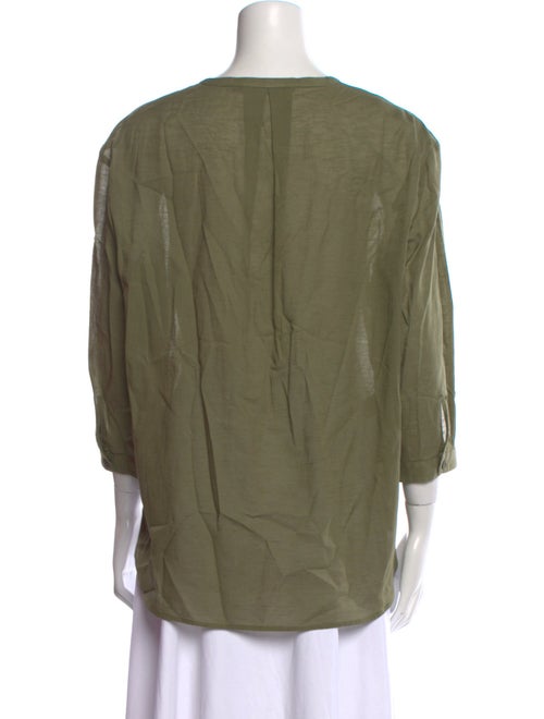 Jenni Kayne Scoop Neck Three-Quarter Sleeve Blouse