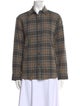 Jenni Kayne Wool Plaid Print Button-Up Top