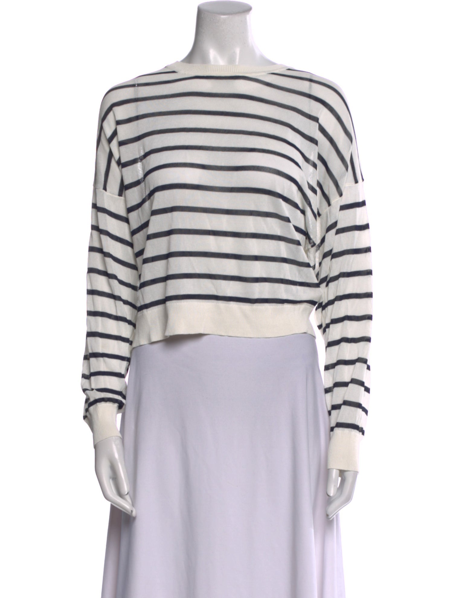 Jenni Kayne Striped Bateau Neckline Crop Top