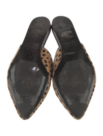 Jenni Kayne Ponyhair Animal Print Mules