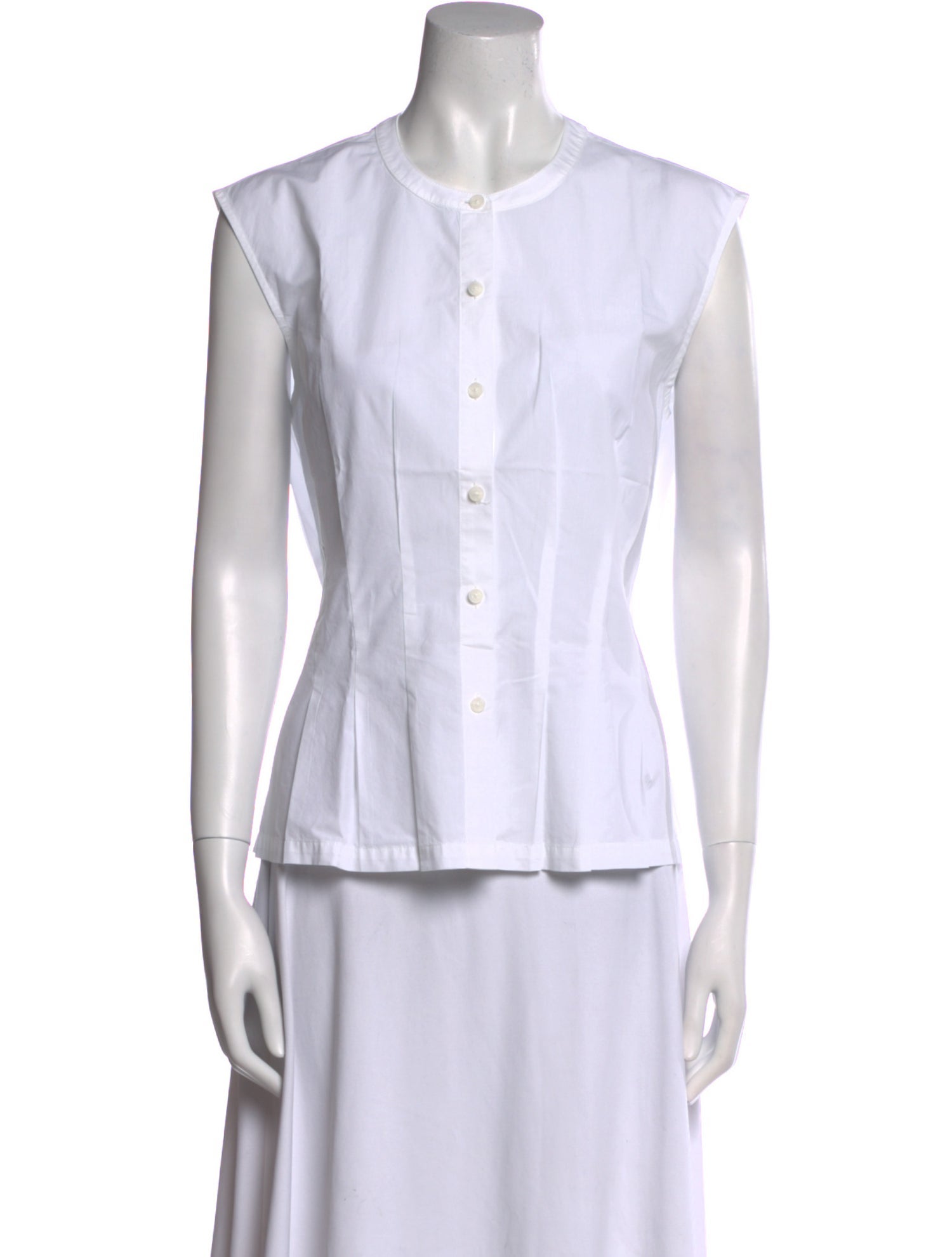 Jenni Kayne Crew Neck Sleeveless Button-Up Top