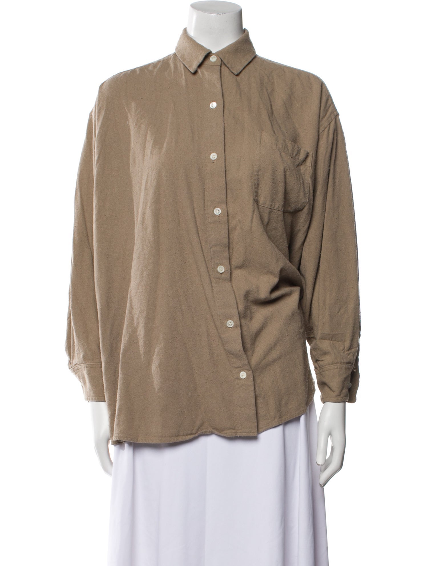 Jenni Kayne Silk Long Sleeve Button-Up Top