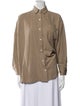Jenni Kayne Silk Long Sleeve Button-Up Top