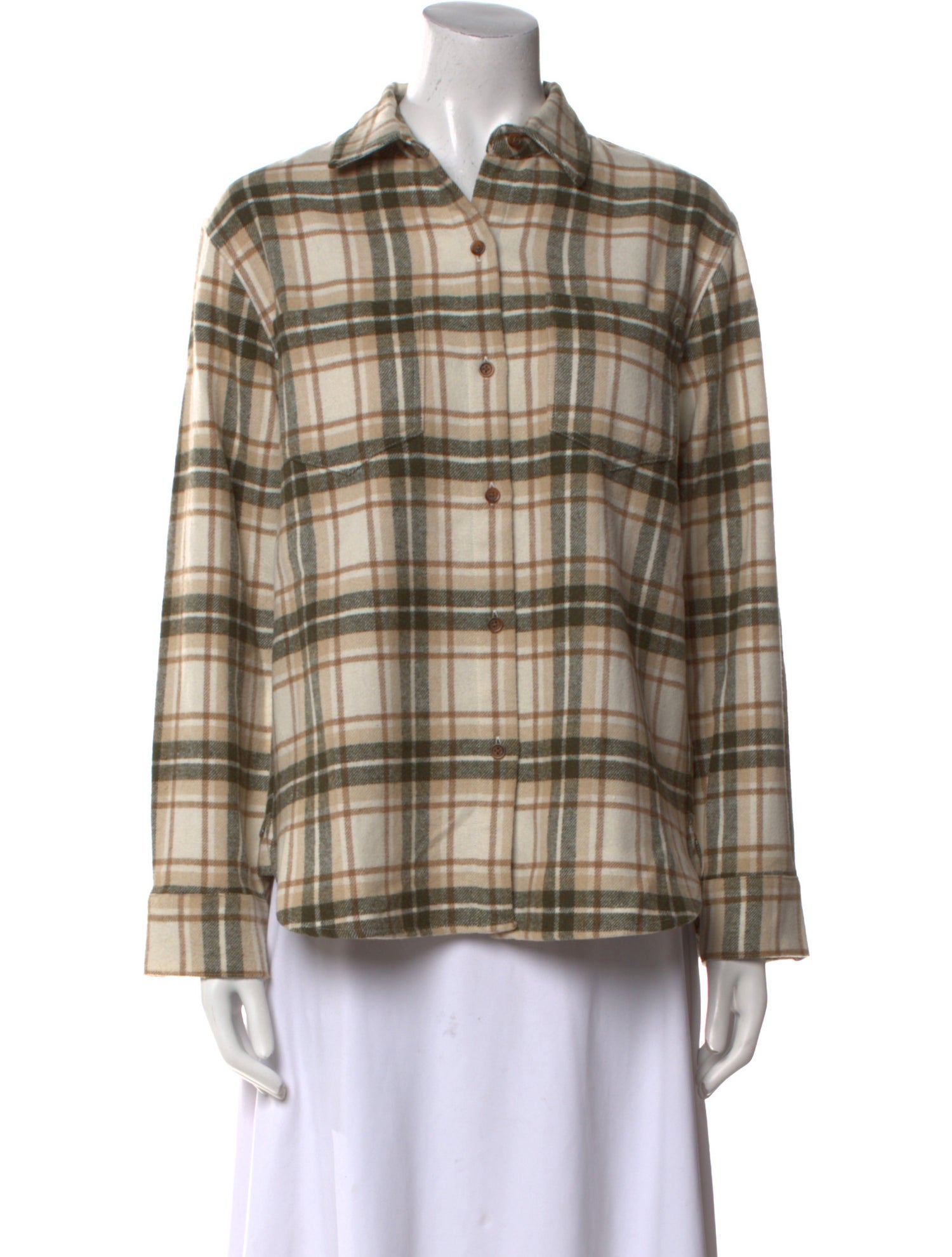 Jenni Kayne Plaid Print Long Sleeve Button-Up Top