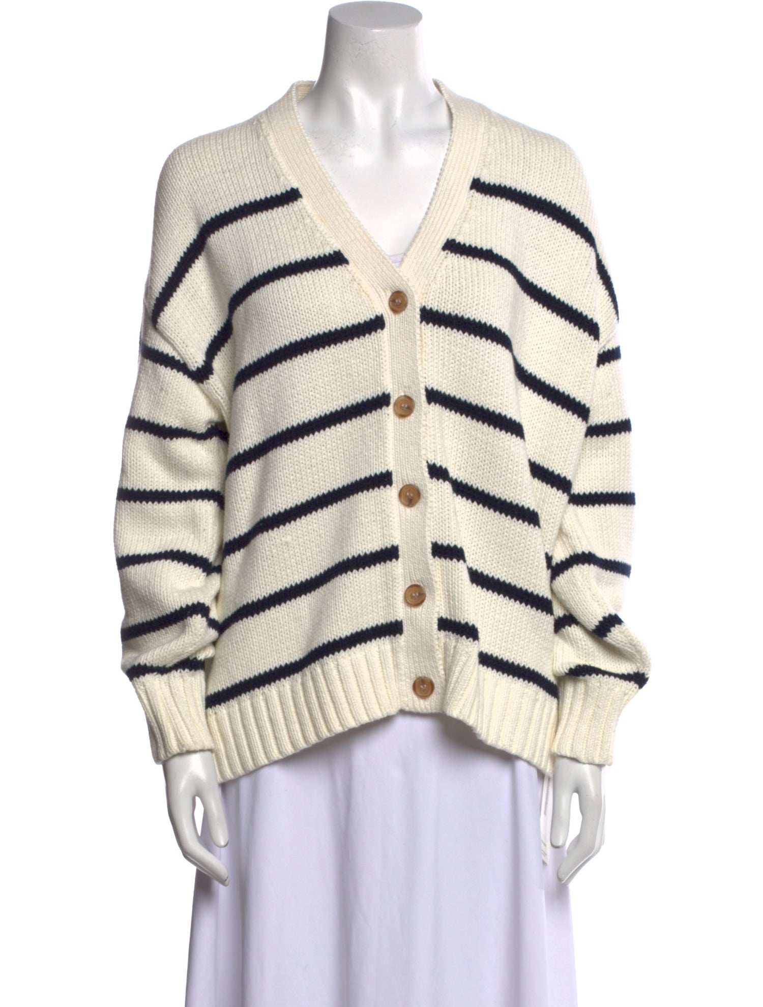 Jenni Kayne Striped V-Neck Sweater